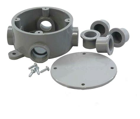 round junction box cover with knockout|knockout sizes for electrical boxes.